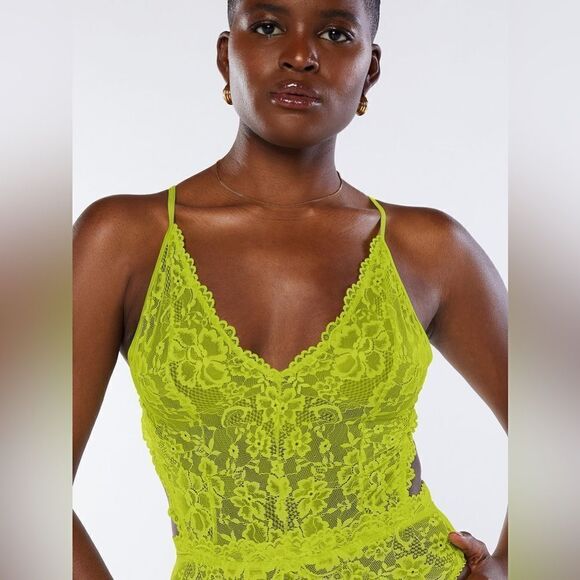 Fenty Floral Lace Teddy Acid Lime - Picture 2 of 4